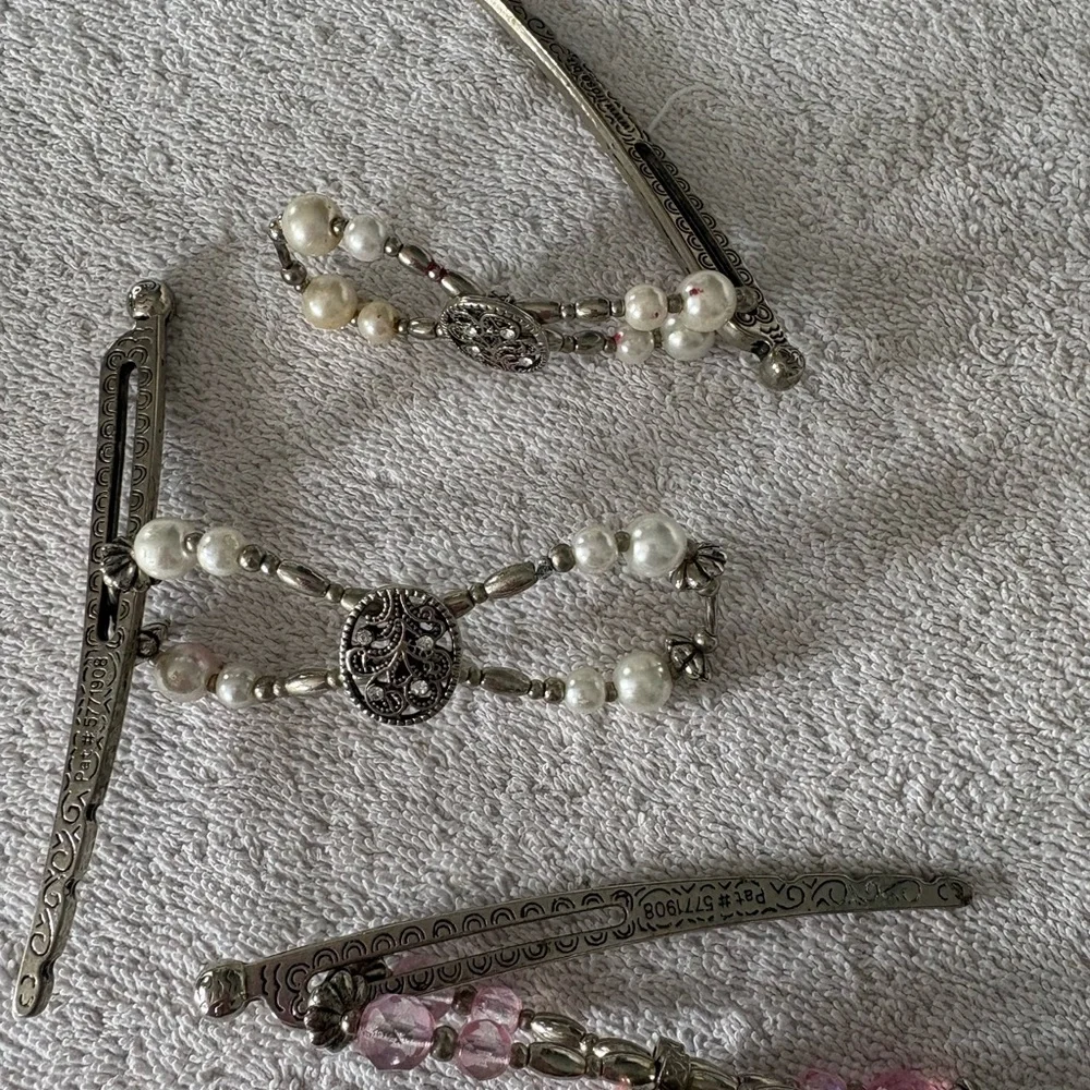 Lila Rose Silver and Pink Hair Accessories